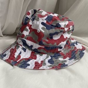 Red, White & Blue Camo Bucket Hat
